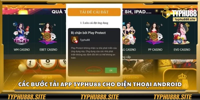 Các bước tải app Typhu88 cho điện thoại Android